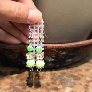 Cute little neon green earrings